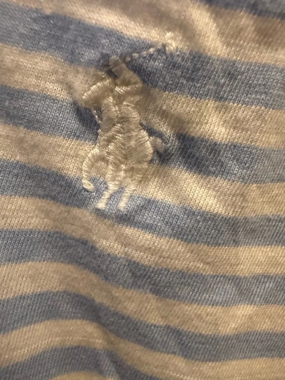 Polo by Ralph Lauren Men’s Light Blue & White Striped Polo
